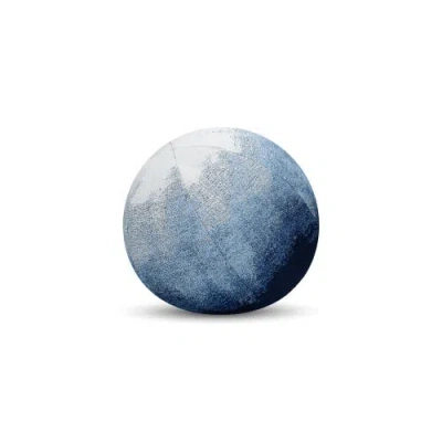 Elaine Smith Artful Ombre Indoor & Outdoor Woven Accent Orb Pillow In Blue