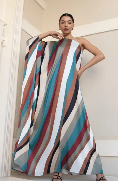 Diarrablu Satu Dress Zeph Teal In Multi