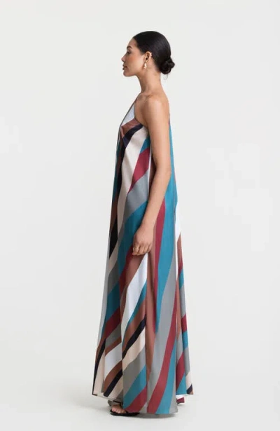 Diarrablu Satu Dress Zeph Teal In Multi