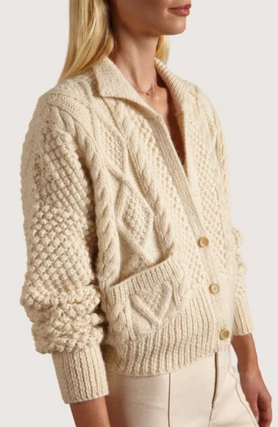 Oyun Cable Stitch Bomber Jacket In White