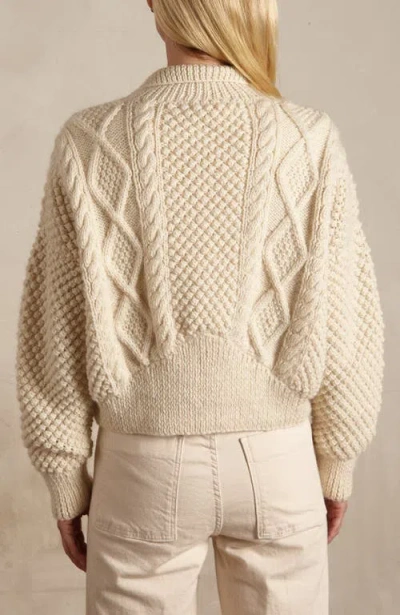 Oyun Cable Stitch Bomber Jacket In White