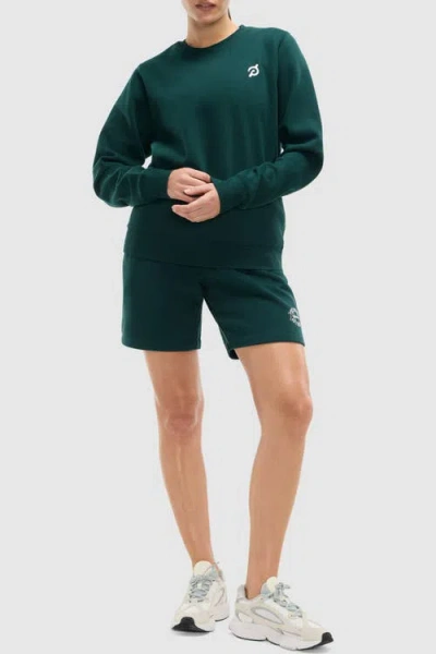 Peloton 5 In Soft Fleece Sweatshort In Green