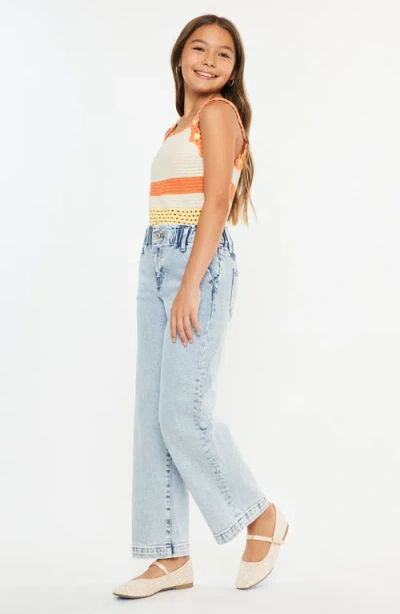 Kancan Rubi High Rise Wide Leg Kids Jeans In Blue