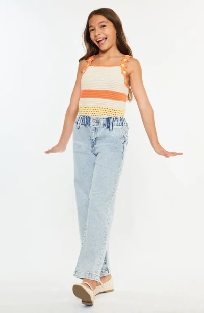 Kancan Rubi High Rise Wide Leg Kids Jeans In Blue