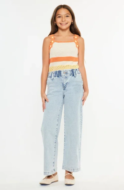 Kancan Rubi High Rise Wide Leg Kids Jeans In Blue