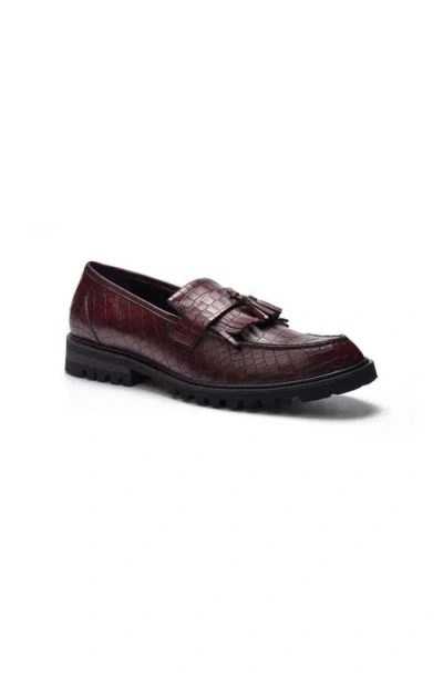 A. Veer Dante Tassel Loafer In Burgundy