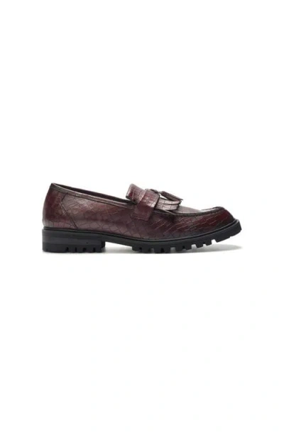 A. Veer Dante Tassel Loafer In Burgundy
