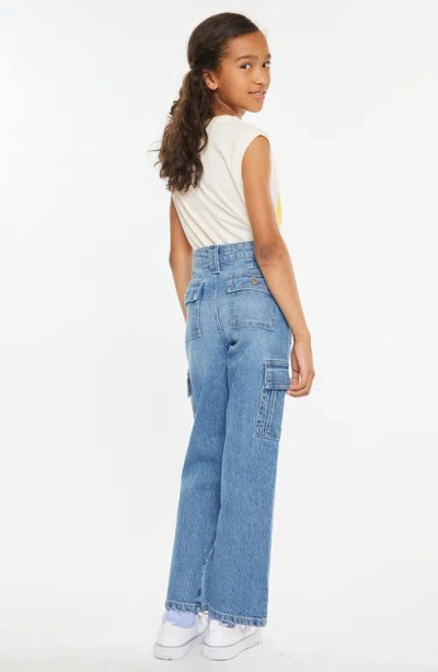 Kancan Bay High Rise Slim Straight Cargo Pants In White