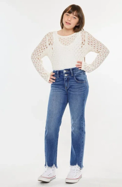 Kancan Auburn High Rise Slim Straight Jeans In White