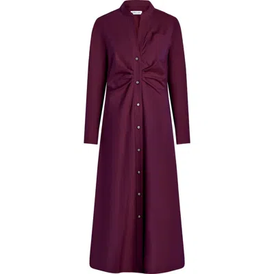 Callas Milano Genny Longsleeve Shirtdress In Purple