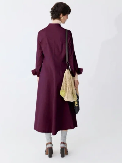 Callas Milano Genny Longsleeve Shirtdress In Purple