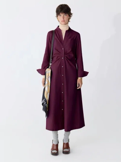 Callas Milano Genny Longsleeve Shirtdress In Purple