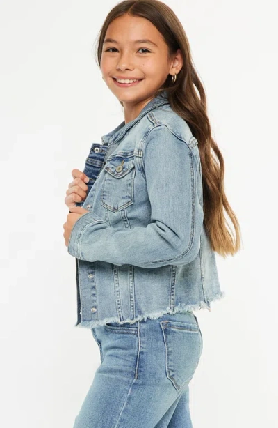 Kancan Abby Denim Jacket In Blue