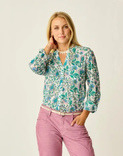 Carve Designs Dylan Gauze Tunic In Blue