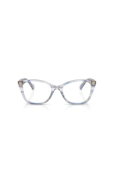 Ralph 53mm Rectangle Optical Glasses In Blue