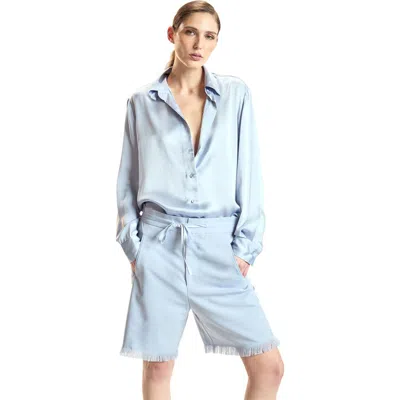 Cynthia Rowley Tuxedo Stripe Shorts In Blue