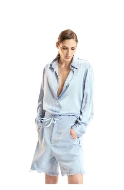 Cynthia Rowley Tuxedo Stripe Shorts In Blue