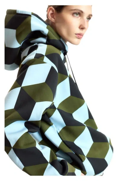 Cynthia Rowley Printed Hoodies In Green