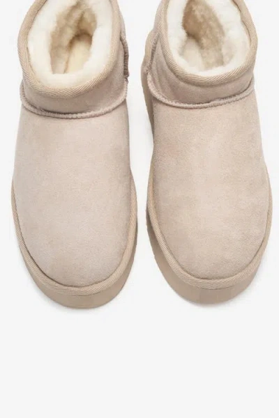 Forever & Always Shoes Havana Leather Platform Ankle Boot In Brown