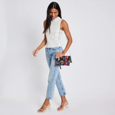 Moda Luxe Jules Print Clutch In Black