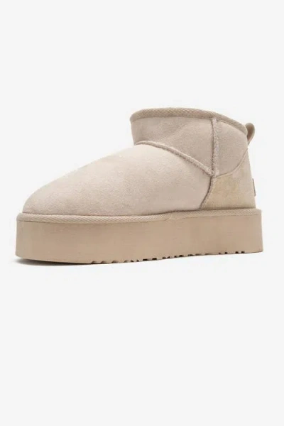 Forever & Always Shoes Havana Leather Platform Ankle Boot In Brown