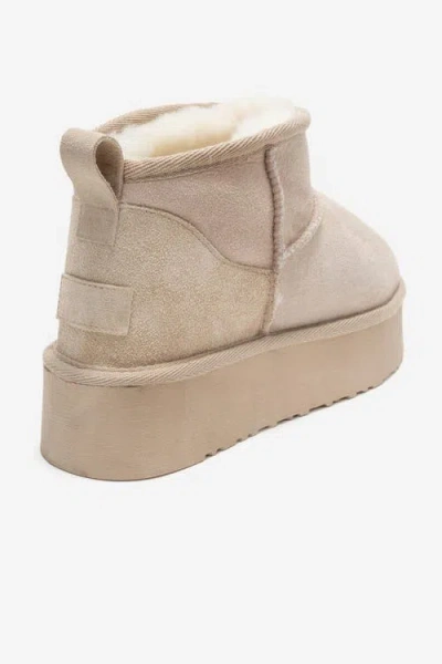 Forever & Always Shoes Havana Leather Platform Ankle Boot In Brown