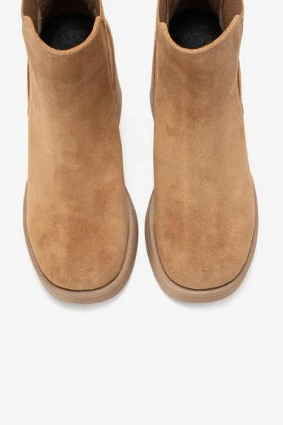 Forever & Always Shoes Lysa Leather Platform Boot In Neutral