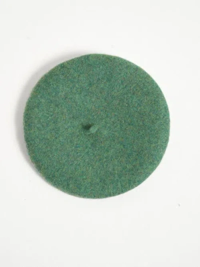 Lost Pattern Nyc "bon Chic" Wool Beret In Green