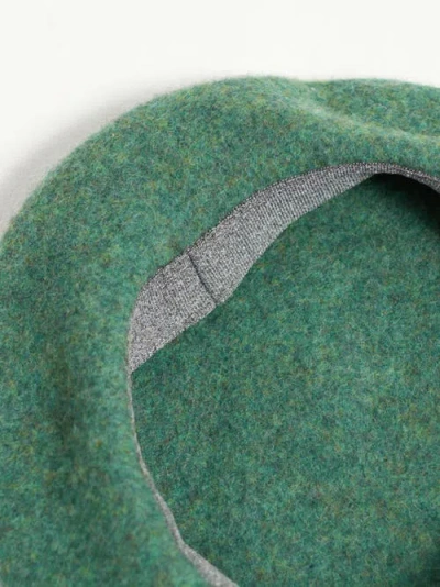 Lost Pattern Nyc "bon Chic" Wool Beret In Green