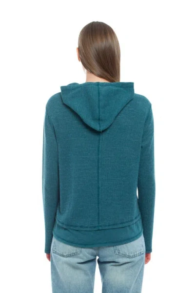 Wilt Clothing Long Sleeve Double Peplum Hoodie In Pink