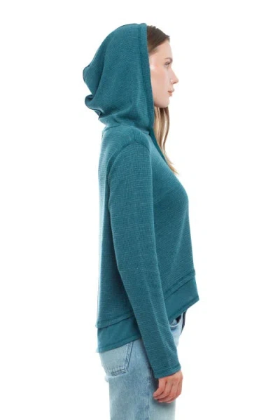 Wilt Clothing Long Sleeve Double Peplum Hoodie In Pink