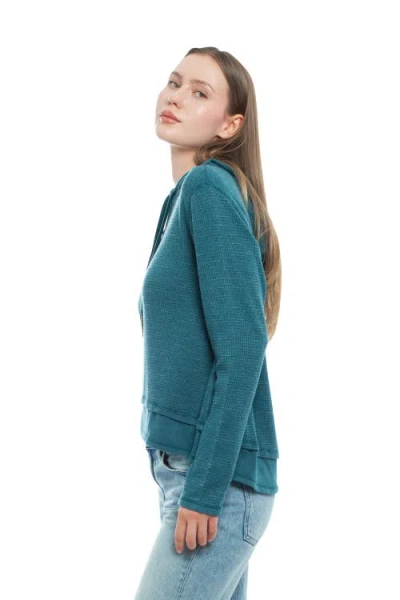 Wilt Clothing Long Sleeve Double Peplum Hoodie In Pink