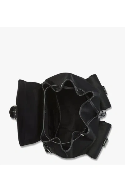 Mcm Straps Adjustable Buckle Front Pockets Top Handle In Black