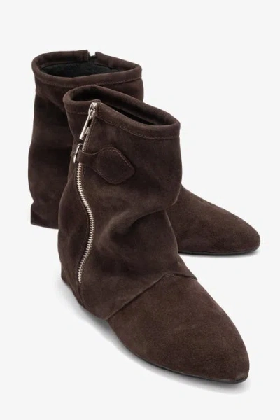 Forever & Always Shoes Noar Leather Zip Boot In Brown