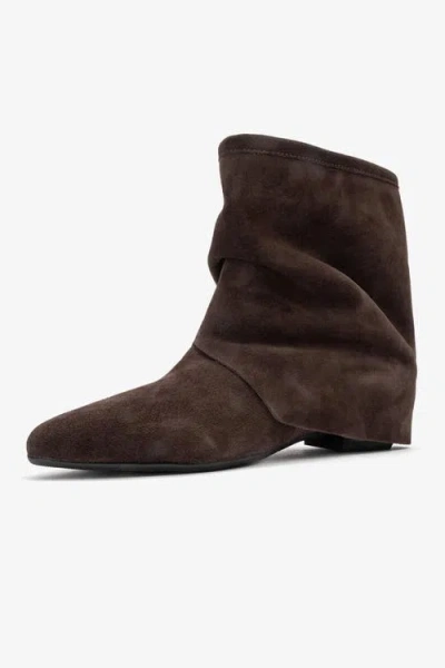 Forever & Always Shoes Noar Leather Zip Boot In Brown