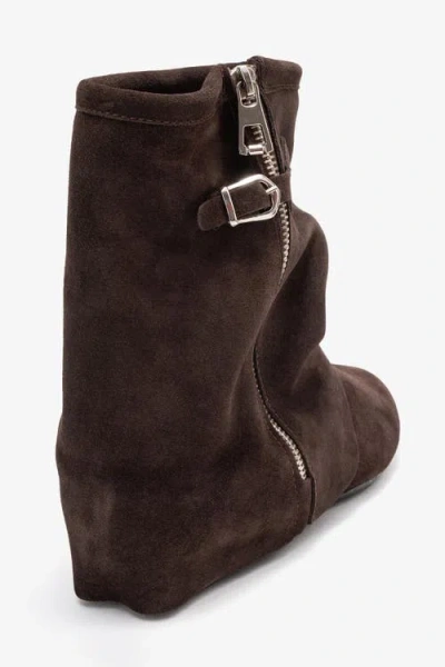 Forever & Always Shoes Noar Leather Zip Boot In Brown