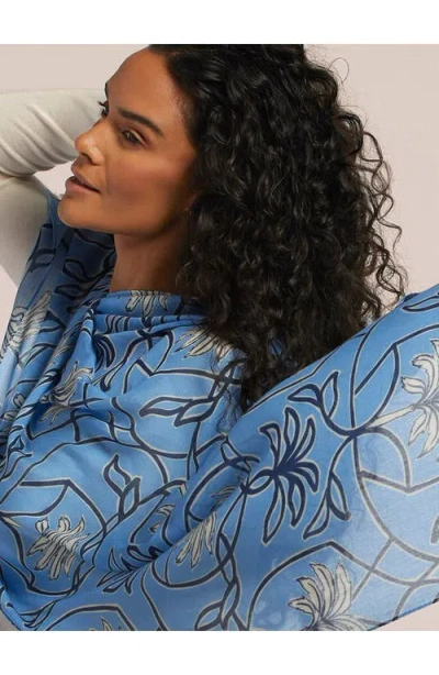 Tori Richard Palm Royale Scarf In Blue