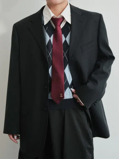 Lost Pattern Nyc Silk Tie In Red