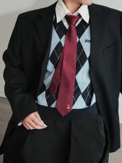 Lost Pattern Nyc Silk Tie In Red