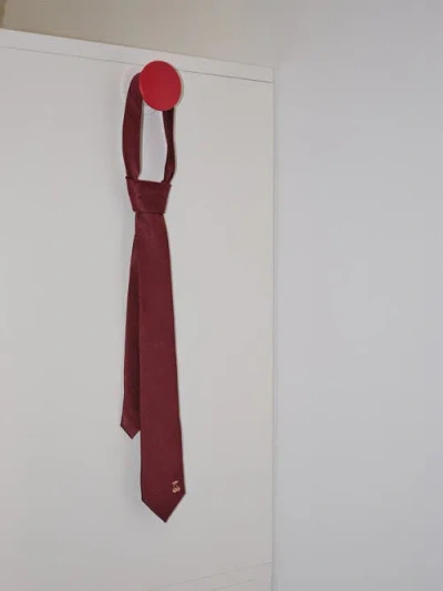 Lost Pattern Nyc Silk Tie In Red