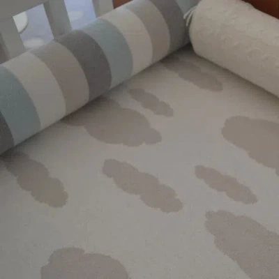 Rian Tricot Cotton Cloud Blanket In Gray