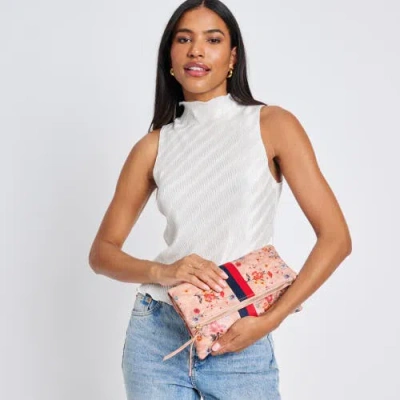 Moda Luxe Jules Print Clutch In Pink