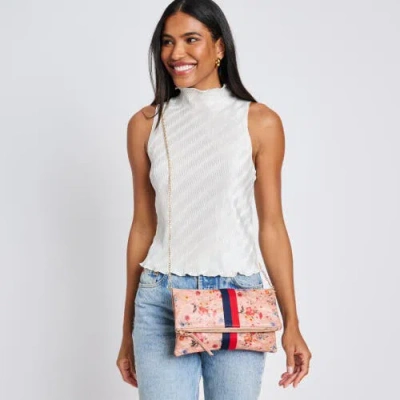 Moda Luxe Jules Print Clutch In Pink