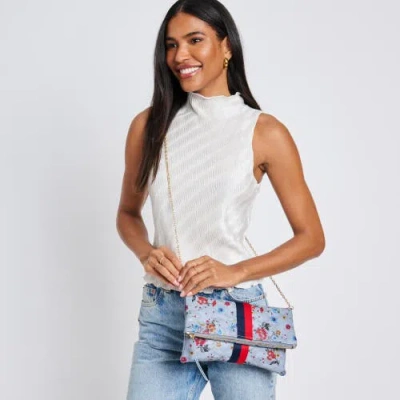 Moda Luxe Jules Print Clutch In Blue