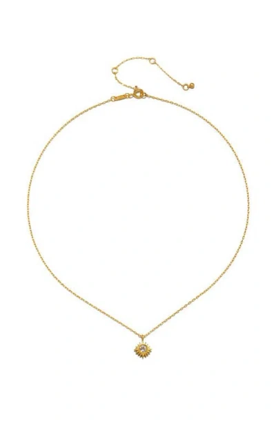 Satya Jewelry Clarity White Topaz Starburst Necklace In Gold