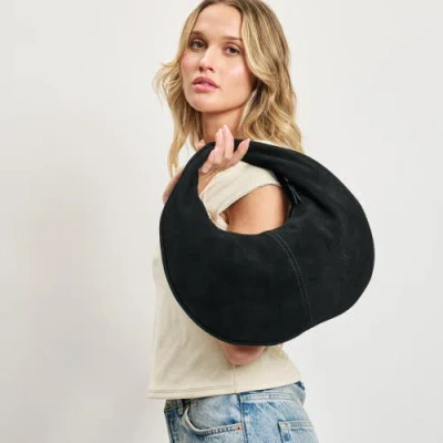 Moda Luxe Farrah Suede Hobo Bag In Black