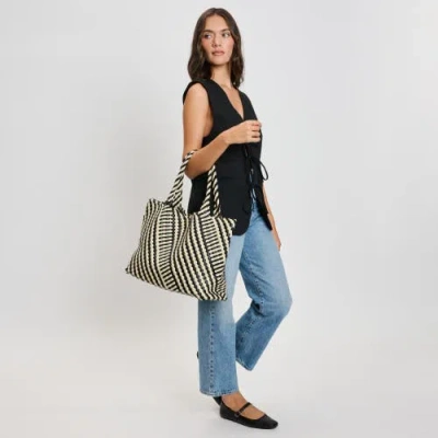 Moda Luxe Solana Woven Tote In Black