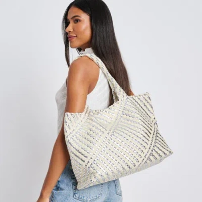 Moda Luxe Solana Woven Tote In Metallic