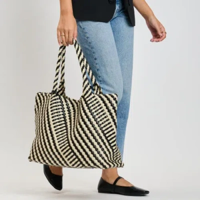 Moda Luxe Solana Woven Tote In Black