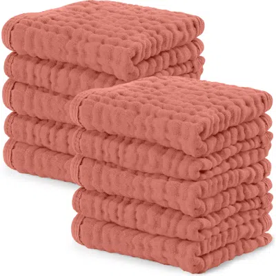Comfy Cubs Muslin Washcloths In Pink